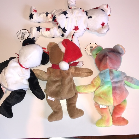Set of 4 Beanie Baby Bears - Picture 8 of 8
